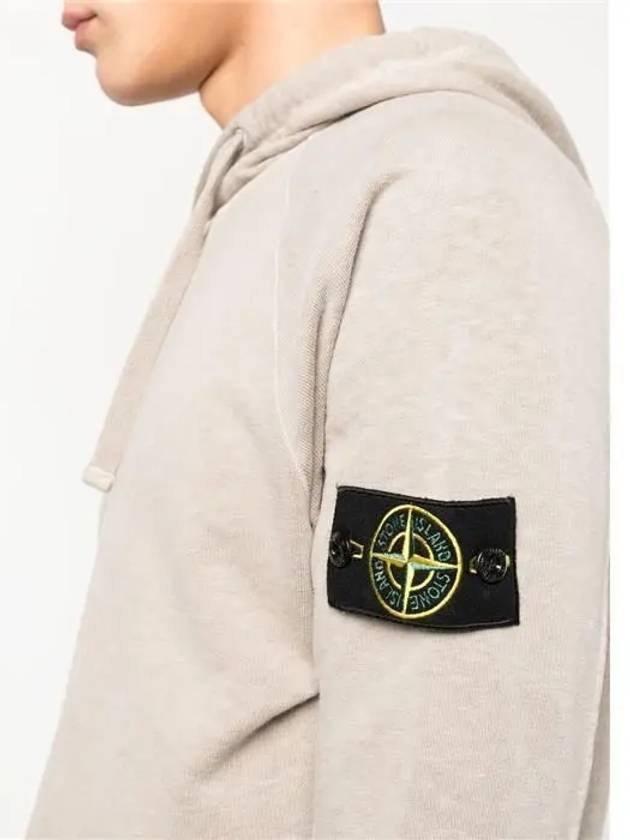 Men's Waffen Patch OLD Treatment Cotton Hoodie Dove Grey - STONE ISLAND - BALAAN 4