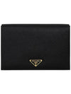 Saffiano Document Clutch Bag Black - PRADA - BALAAN 3