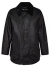 Men's Beaufort Wax Jacket Black - BARBOUR - BALAAN 2