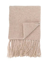 Heart logo patch wool muffler beige - AMI - BALAAN.