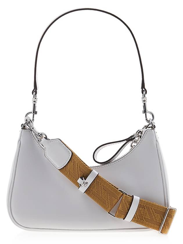 Mercer Chain Spazzolato Crescent Shoulder Bag White - TORY BURCH - BALAAN 4