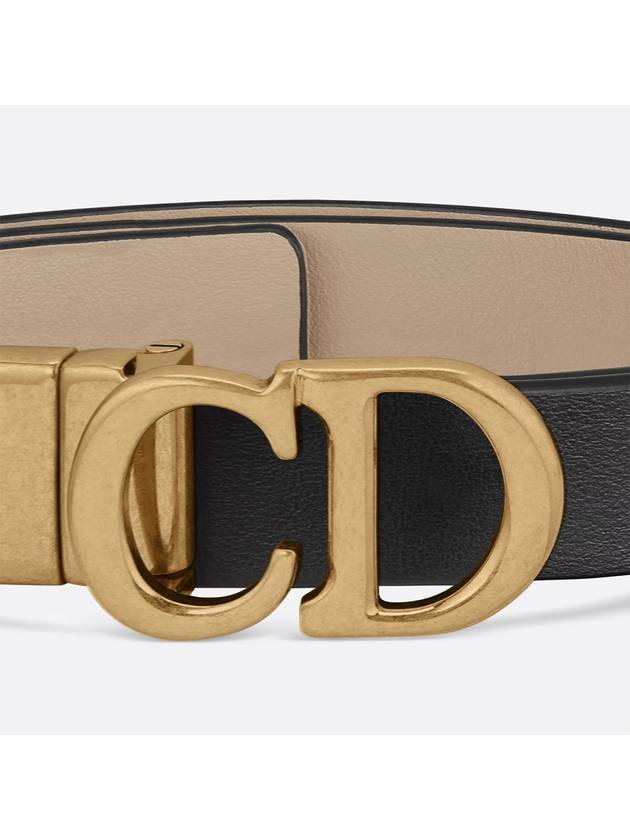 Saddle Reversible Smooth Calfskin Belt Powder Beige - DIOR - BALAAN 5