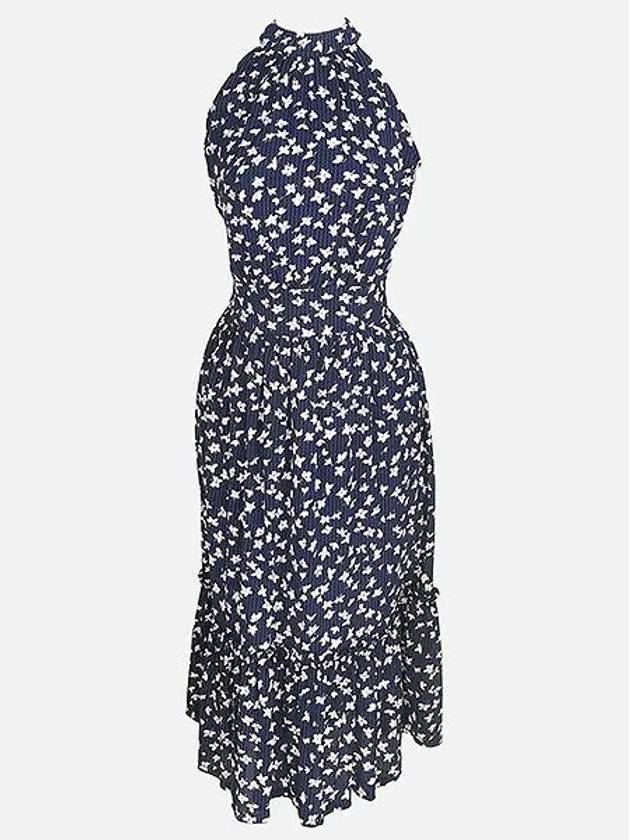 Blue color flower pattern women s dress - MICHAEL KORS - BALAAN 1