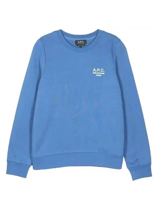 Women's Sky Logo Print Sweatshirt Blue - A.P.C. - BALAAN 1