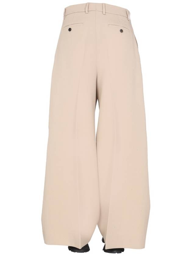 Women's Pleated Wide Pants Beige - AMI - BALAAN 5