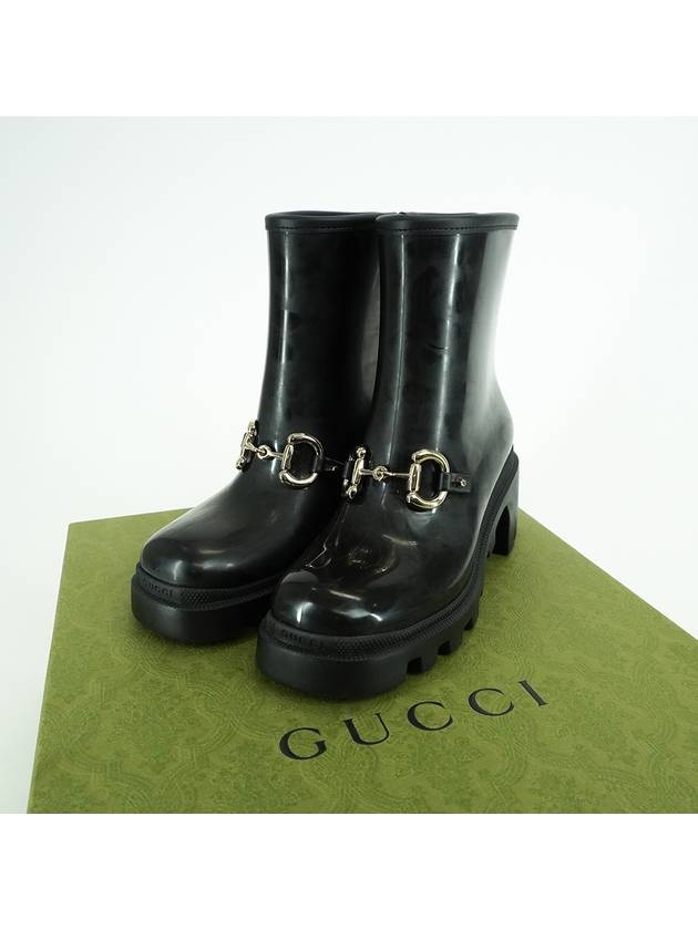 Women's Horsebit Ankle Chelsea Boots Black - GUCCI - BALAAN 5