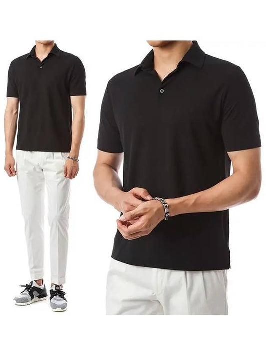 Polo Shirt 811818 Z0380 090 Z0015 BLACK - ZANONE - BALAAN 2