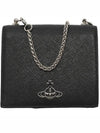 Logo Chain Half Wallet Black - VIVIENNE WESTWOOD - BALAAN 4