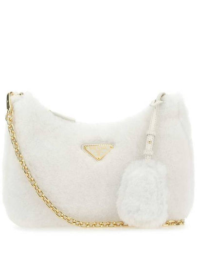 shearling mini bag white - PRADA - BALAAN 2