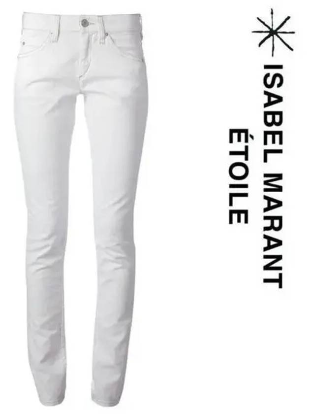 Cotton Skinny Pants White - ISABEL MARANT - BALAAN 2