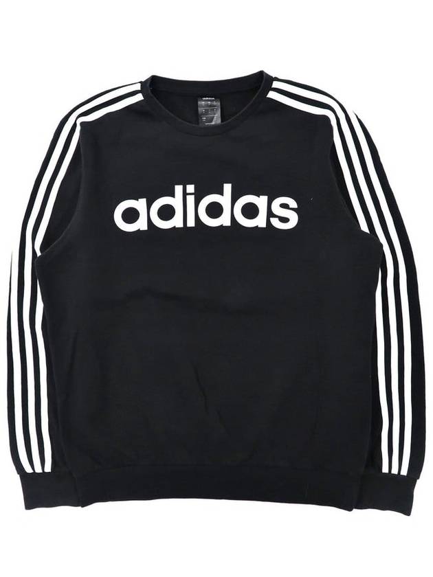 Crew Logo 3 Stripes Sweatshirt Black - ADIDAS - BALAAN 1