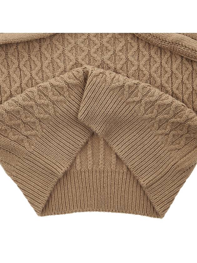 Women's Cutout Alpaca Knit Top Dark Beige - PINKO - BALAAN 8