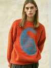 Bulky Brush Paisley Sweater Orange - KND - BALAAN 7