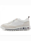 Vitello Calf Leather Clear Sole Tech Runner Sneakers White - THOM BROWNE - BALAAN 2