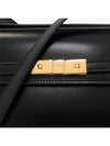 Manhattan Mini Embossed Gold-Tone Logo Leather Cross Bag Black - SAINT LAURENT - BALAAN 7