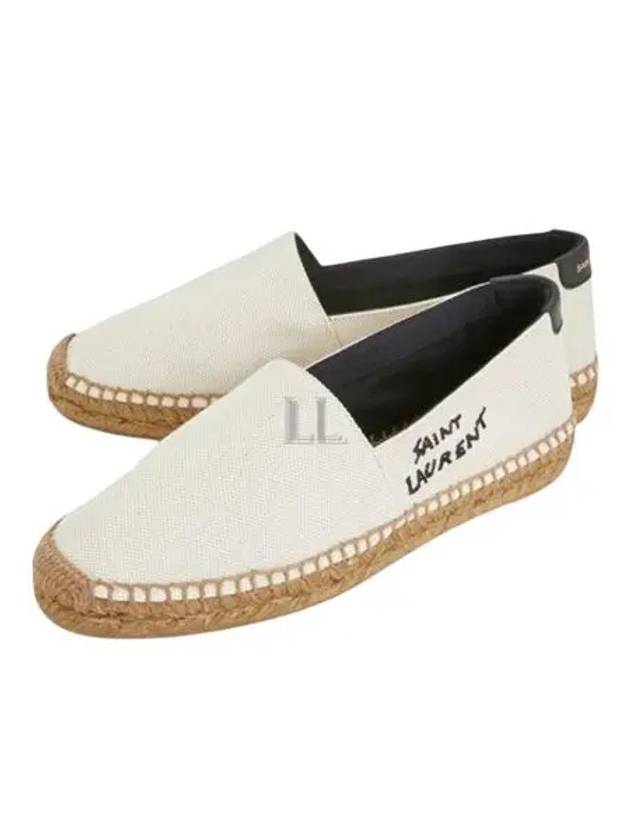 Logo Monogram Espadrilles Beige - SAINT LAURENT - BALAAN 2