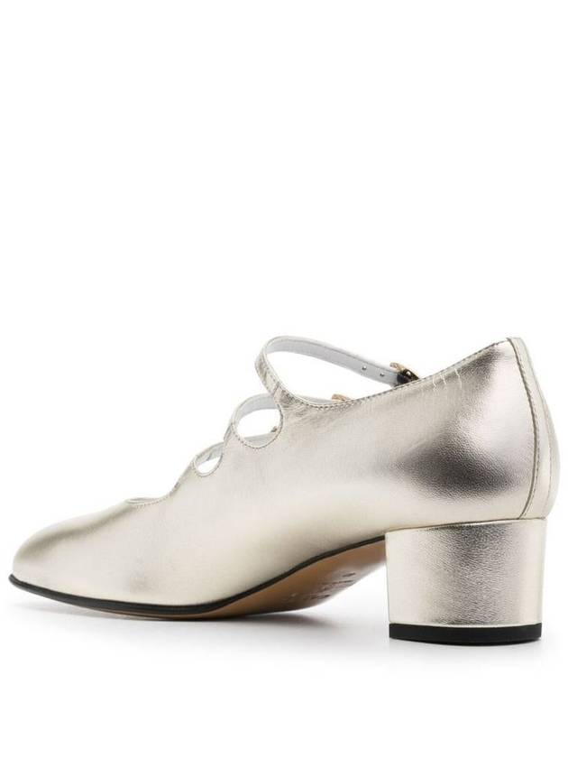 Carel Paris Platinum Laminated Leather Mary Jane Pumps Shoes - CAREL - BALAAN 3