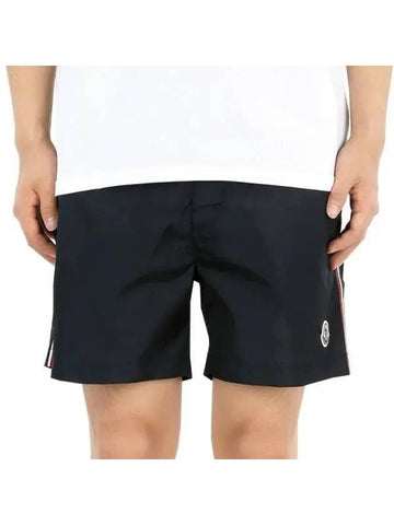 Men s Logo Patch Drawstring Swim Pants Navy 2C00021 53326 743 271180 1105587 - MONCLER - BALAAN 1