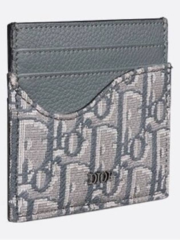 Oblique Saddle Card Wallet Deep Grey - DIOR - BALAAN 3