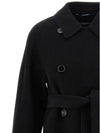 LOUIS Belted Short Wool Coat Black 2429086021 013 - MAX MARA - BALAAN 4