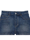 Women's Medium Washed Denim Shorts Mid Blue - BOTTEGA VENETA - BALAAN.