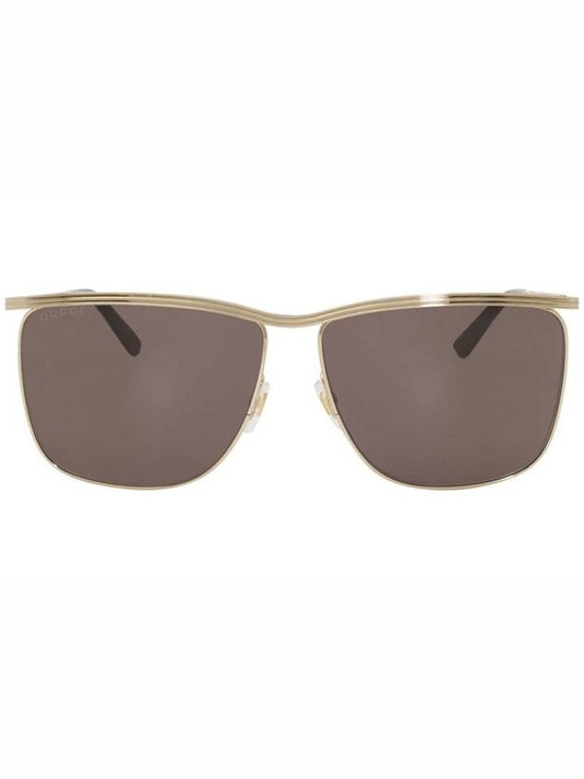 Eyewear Square Metal Sunglasses Gold - GUCCI - BALAAN.