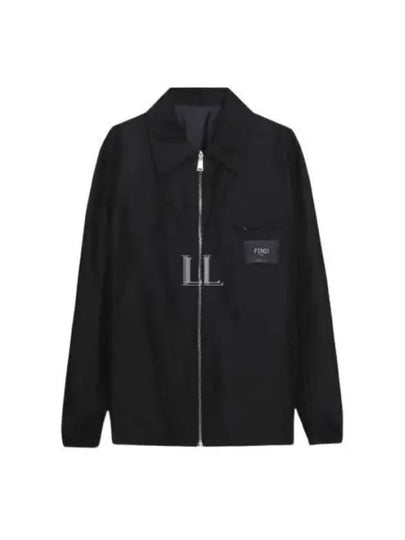 Nylon Reversible Zip-Up Jacket Black - FENDI - BALAAN 2