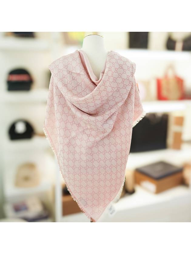 GG Jacquard Square Muffler Pink - GUCCI - BALAAN 2