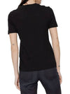 T Leg D Regular Fit Cotton Short Sleeve T-Shirt Black - DIESEL - BALAAN 4