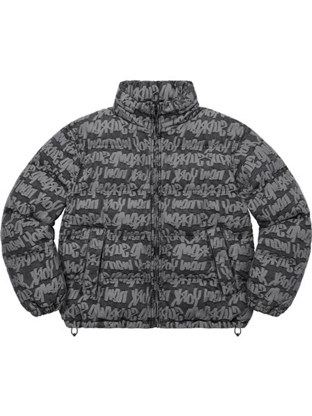 Fat Tip Jacquard Denim Puffer Jacket Black - SUPREME - BALAAN 1