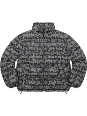 Fat Tip Jacquard Denim Puffer Jacket Black - SUPREME - BALAAN 1