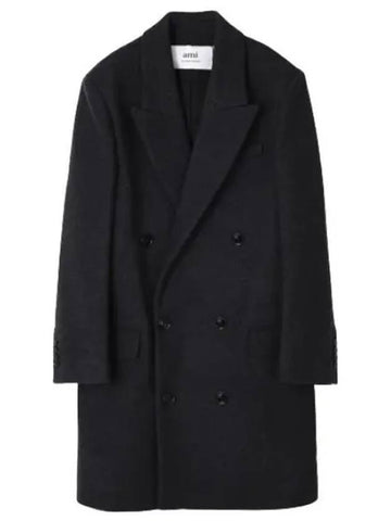 double breasted wool coat men - AMI - BALAAN 1