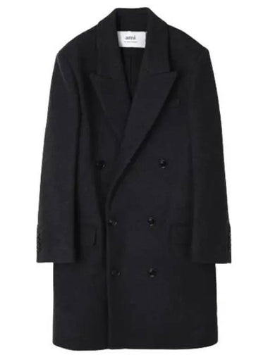 Double breasted wool coat - AMI - BALAAN 1