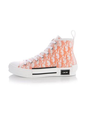 Oblique B23 High Top Sneakers Orange - DIOR - BALAAN 1