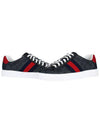 Ace Web GG Supreme Canvas Low Top Sneakers Black - GUCCI - BALAAN 3