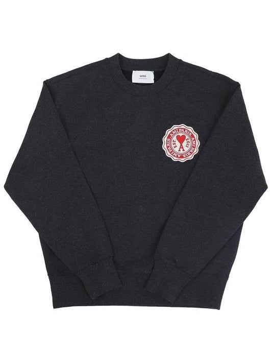 de Coeur Patch Sweatshirt Anthracite - AMI - BALAAN 2