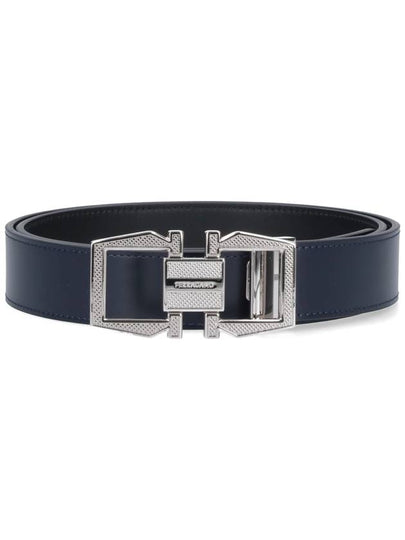 Gancini Reversible Leather Belt Black - SALVATORE FERRAGAMO - BALAAN 2