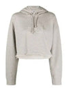 Isoli Crop Hoodie Grey - GANNI - BALAAN 2