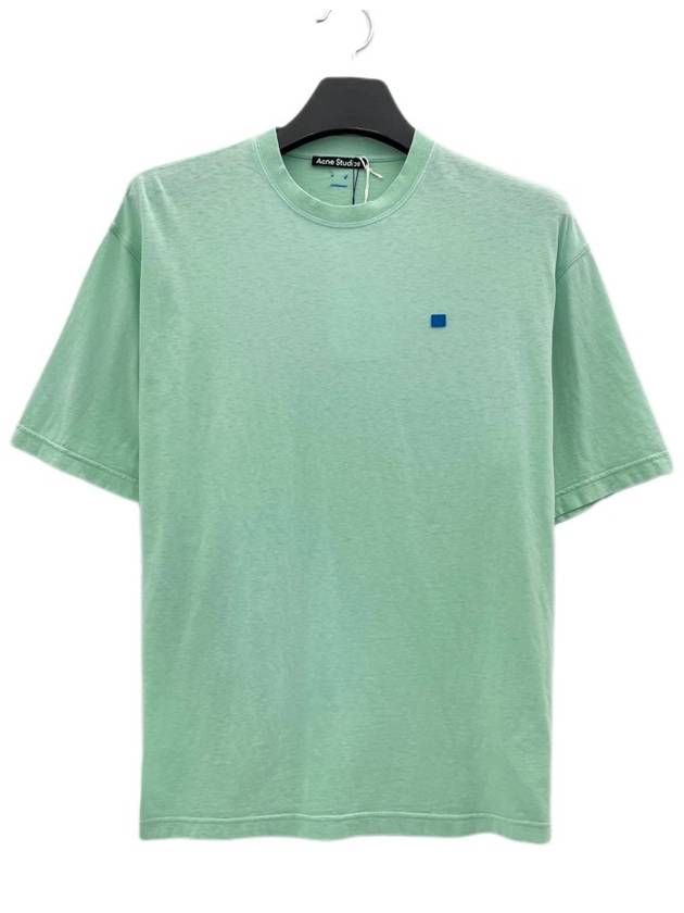 Logo Cotton Short Sleeve T-Shirt Green - ACNE STUDIOS - BALAAN 2