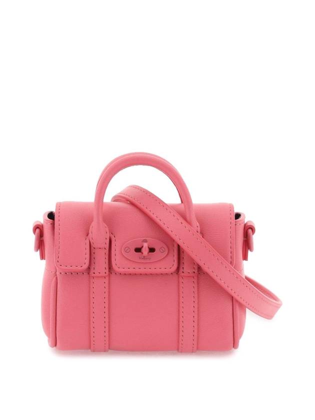 Micro Classic Grain Bayswater Leather Tote Bag Pink - MULBERRY - BALAAN 1