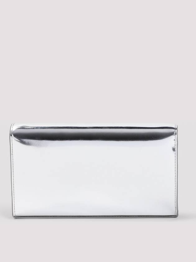 1DR Strap Leather Long Wallet Silver - DIESEL - BALAAN 3