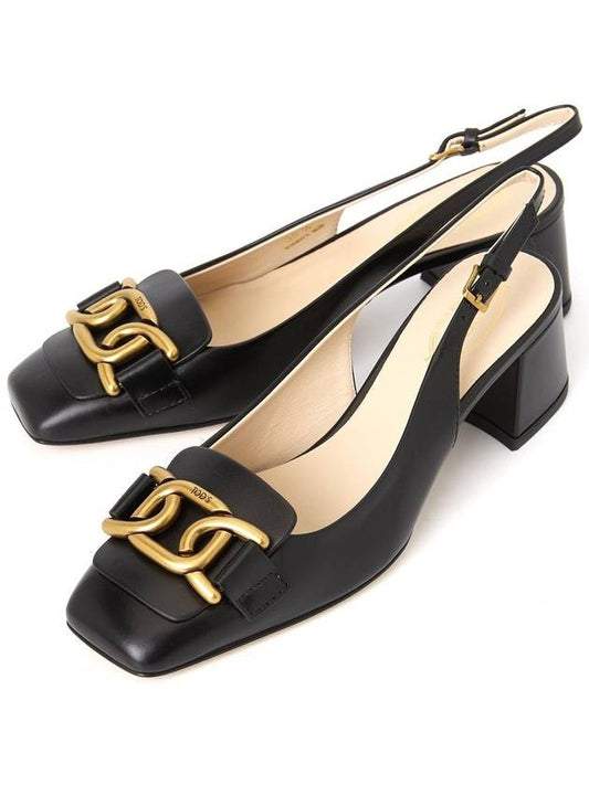 Leather Kate Slingback Pumps Black - TOD'S - BALAAN 2