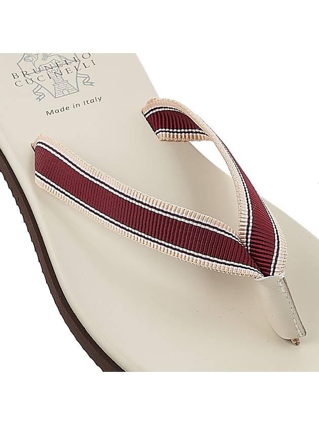 striped strap flip flops MZUNAVH315CGG53 - BRUNELLO CUCINELLI - BALAAN 9