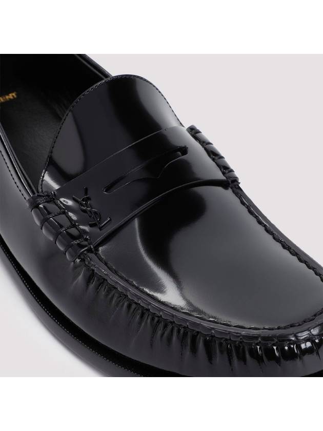 Le Leather Loafer Black - SAINT LAURENT - BALAAN 5