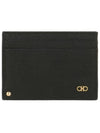 Gancini Card Wallet Black - SALVATORE FERRAGAMO - BALAAN 2