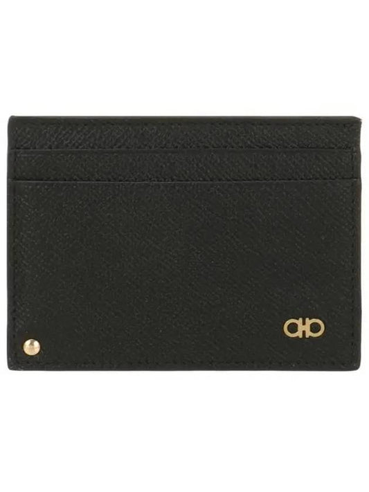 Gancini Card Wallet Black - SALVATORE FERRAGAMO - BALAAN 2