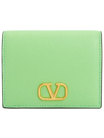 V Logo Signature Women's Bicycle Wallet P0R39SNP YEG - VALENTINO - BALAAN 1