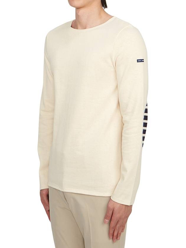 Merid Mode Elbow Patch Long Sleeve T-Shirt Ivory - SAINT JAMES - BALAAN 4