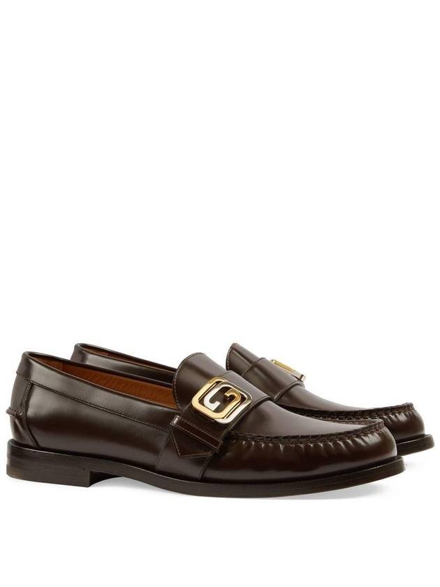 Men's Interlocking GG Leather Loafer Brown - GUCCI - BALAAN 3