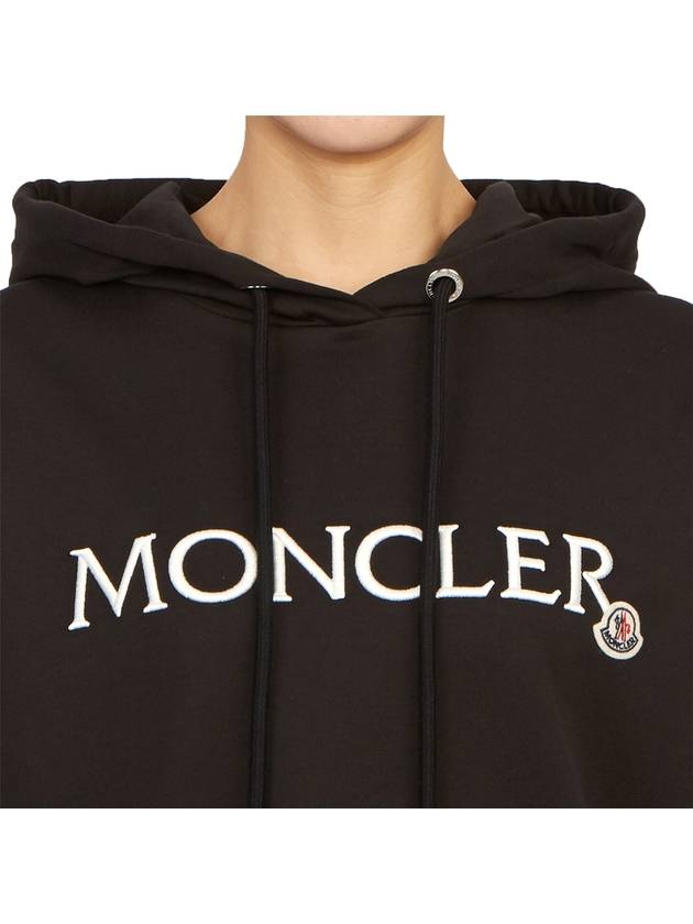 Embroidered logo hooded top black - MONCLER - BALAAN 6